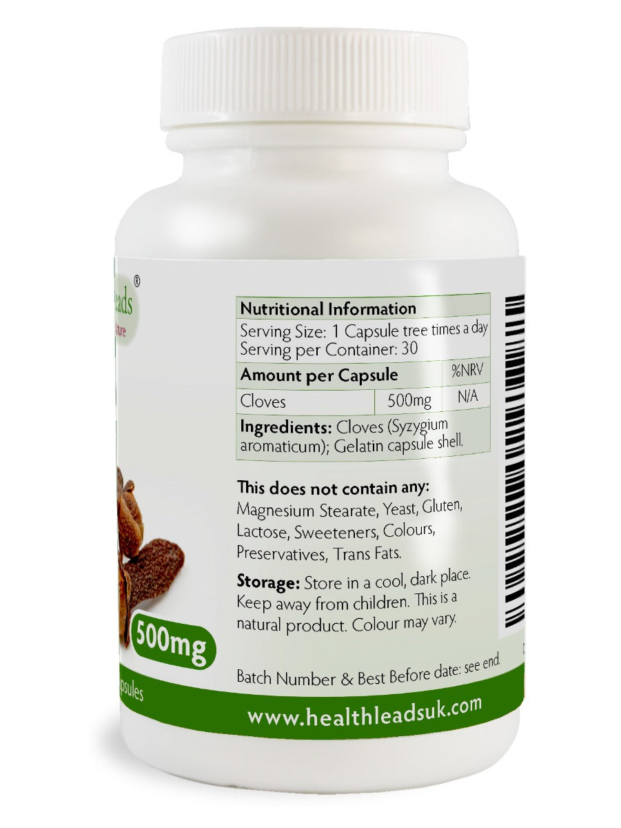 Cloves 500mg x 90 gelatin capsules