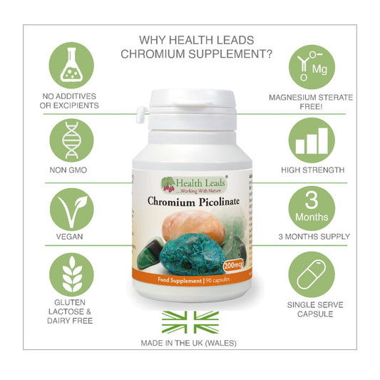 Chromium Picolinate 200mcg x 90 capsules