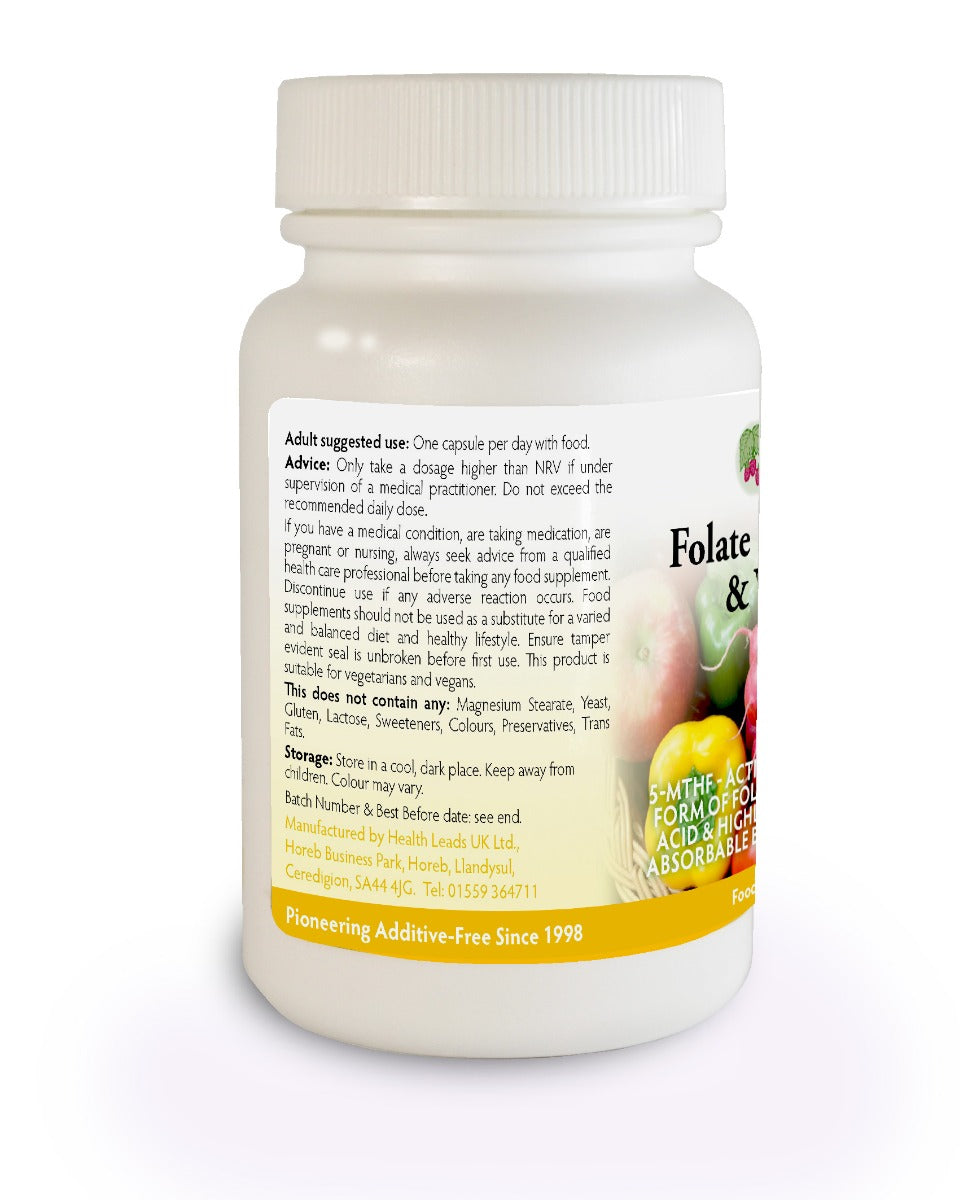 Folate 500mcg & Vitamin B12 500mcg x 90 capsules