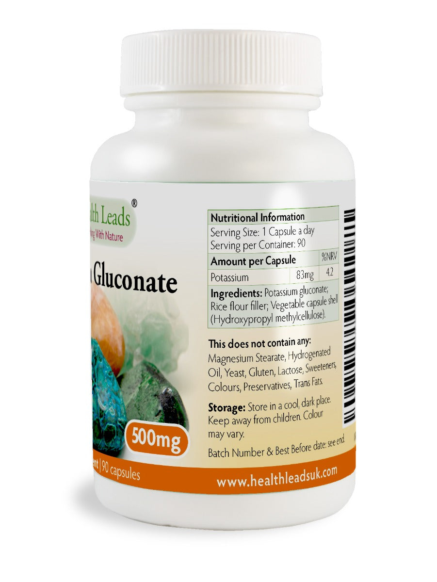 Potassium Gluconate 500mg x 90 capsules