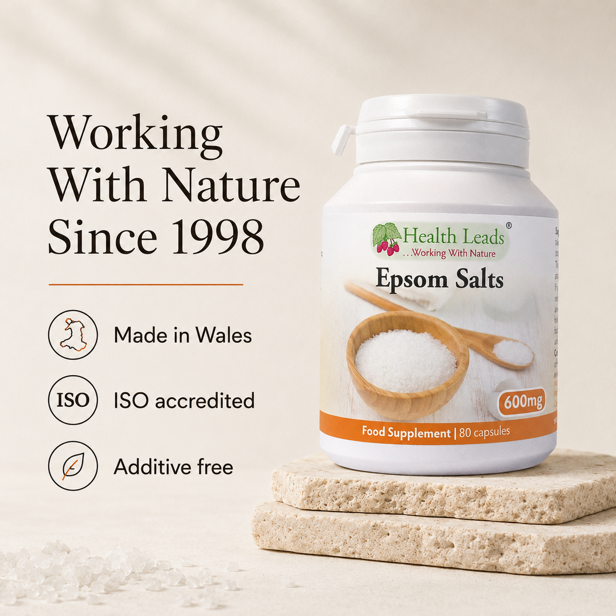 Epsom Salts 600mg x 80 capsules