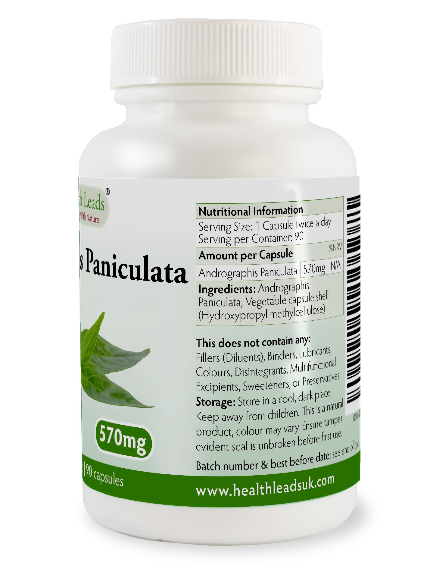 Andrographis Paniculata 570mg x 90 capsules