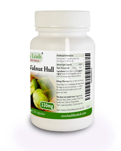 Green Black Walnut Hull (Freeze Dried) 330mg x 50 capsules