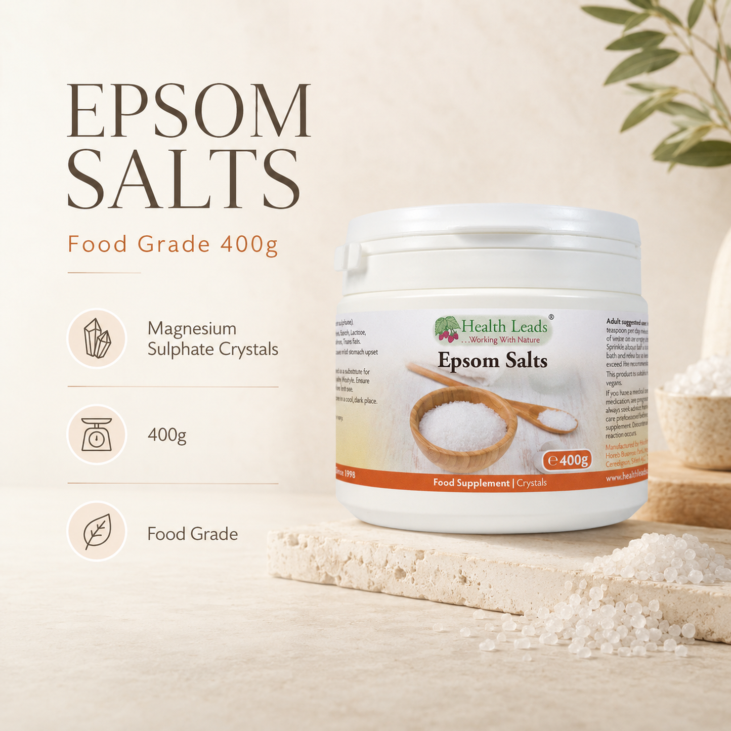Epsom Salts (Food Grade) 400g
