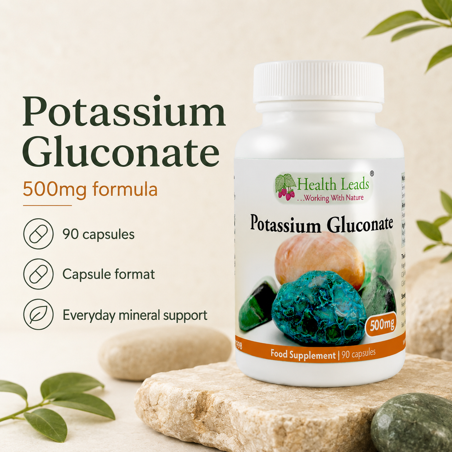 Potassium Gluconate 500mg x 90 capsules