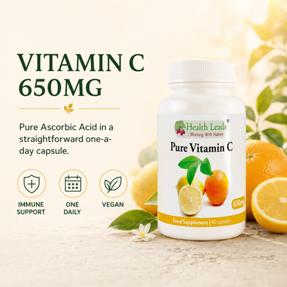 Vitamin C (Ascorbic Acid) 650mg capsules