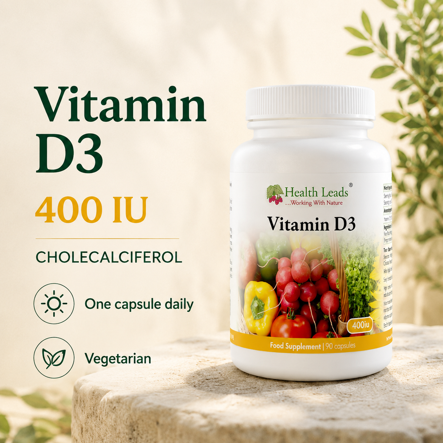 Vitamin D3 (Cholecalciferol) x 90 capsules