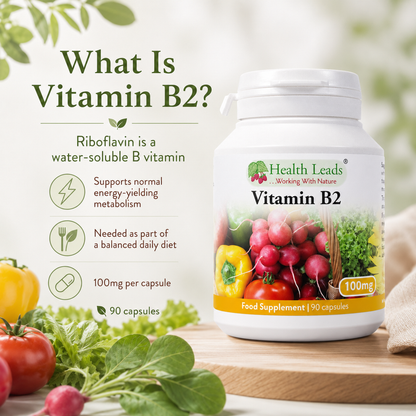 Vitamin B2 (Riboflavin) 100mg x 90 capsules