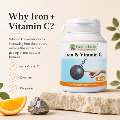 Iron & Vitamin C 20mg capsules