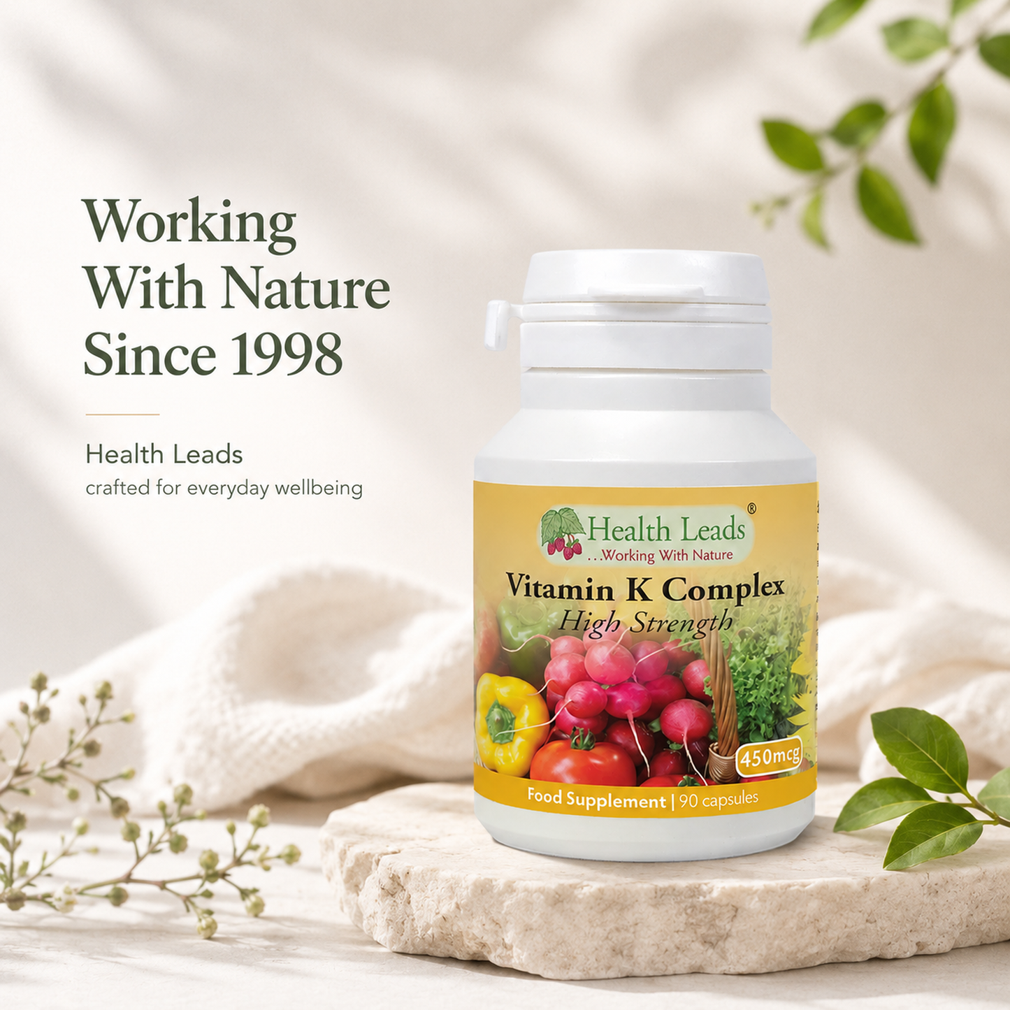 Vitamin K Complex 450mcg (High Strength) x 90 capsules