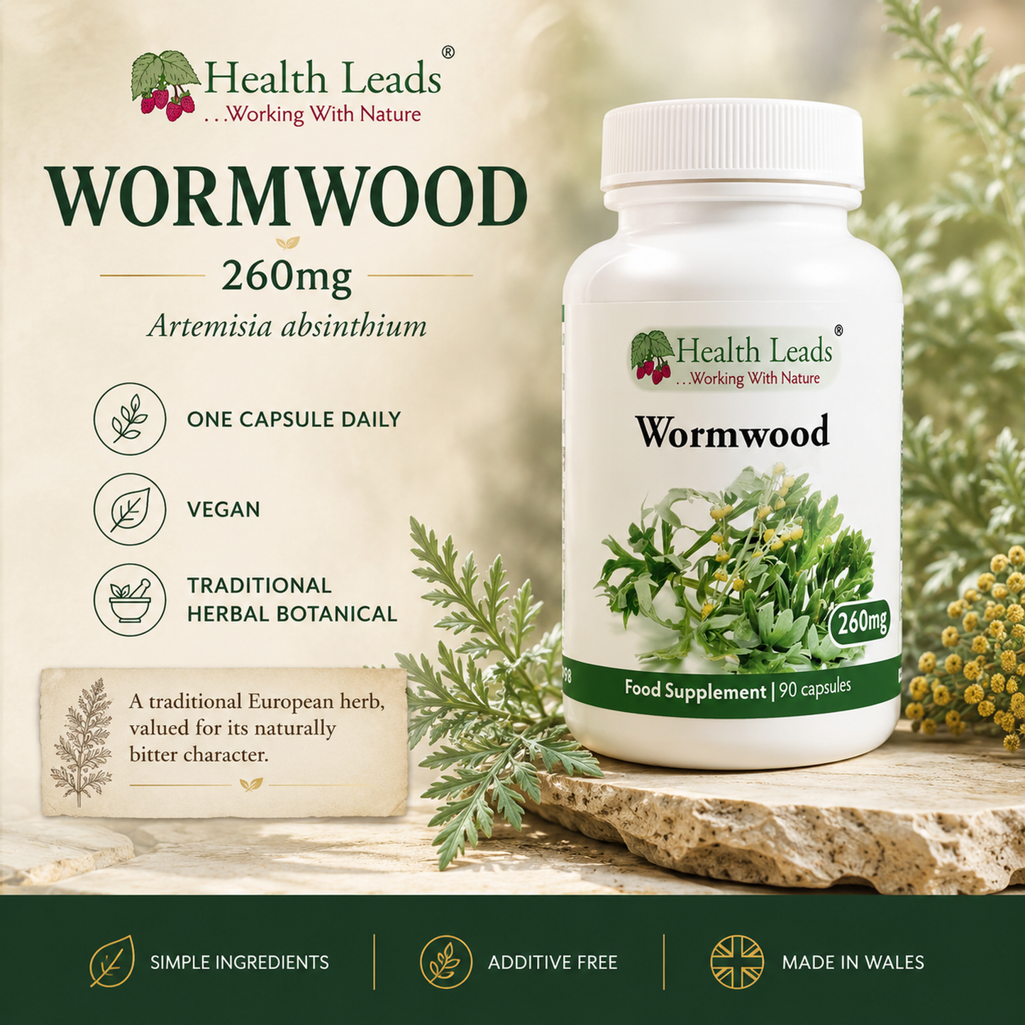 Wormwood 260mg x 90 capsules
