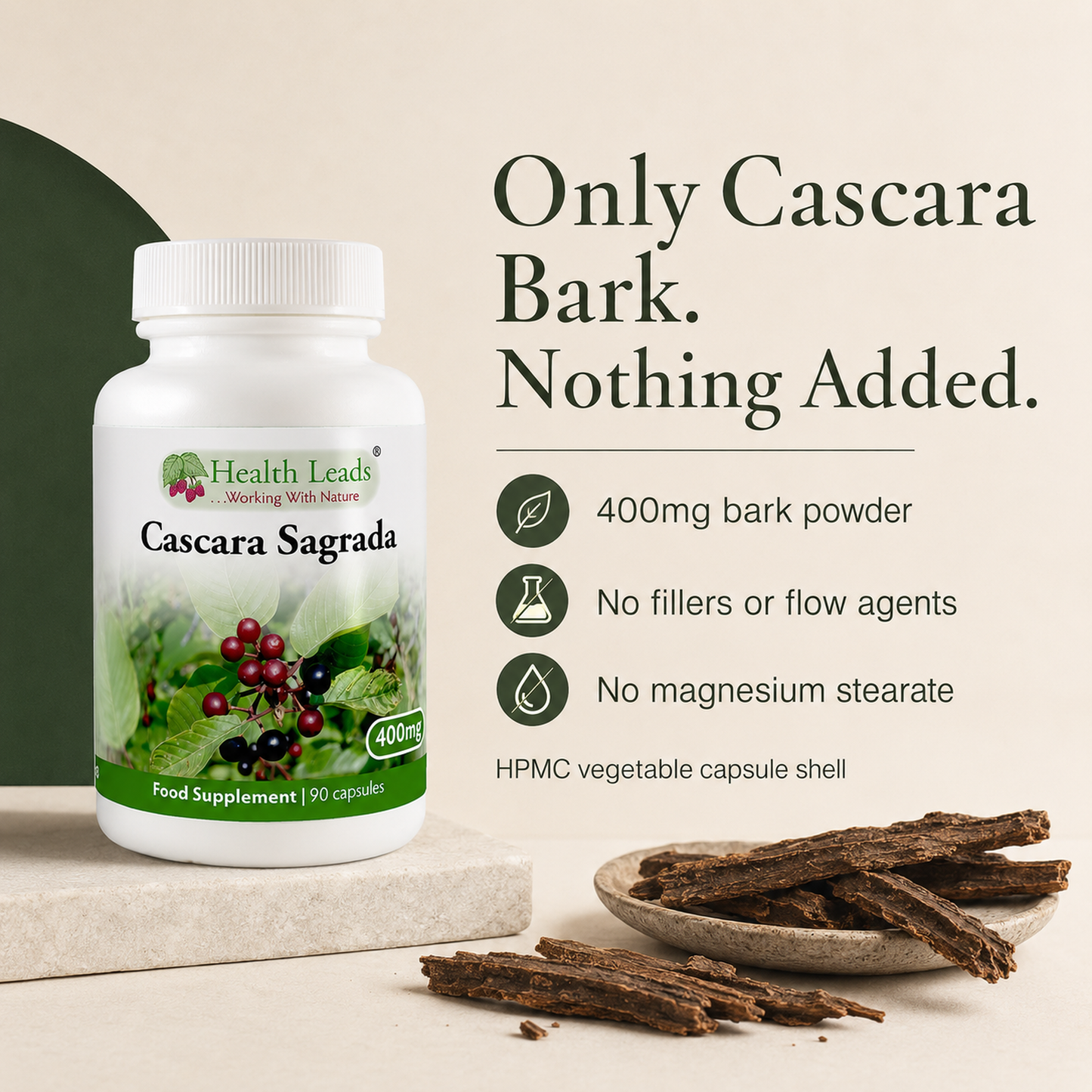 Cascara Sagrada 400mg x 90 capsules