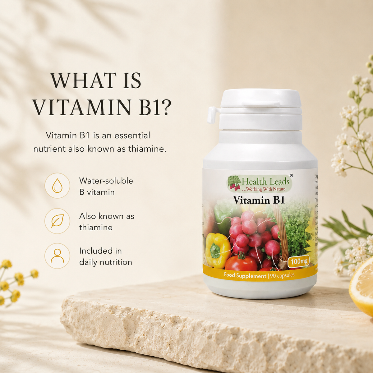 Vitamin B1 (Thiamine) 100mg x 90 capsules
