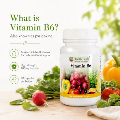 Vitamin B6 (Pyridoxine) 100mg x 90 capsules