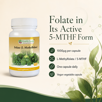 Folate (L-Methylfolate) 1000μg x 90 capsules