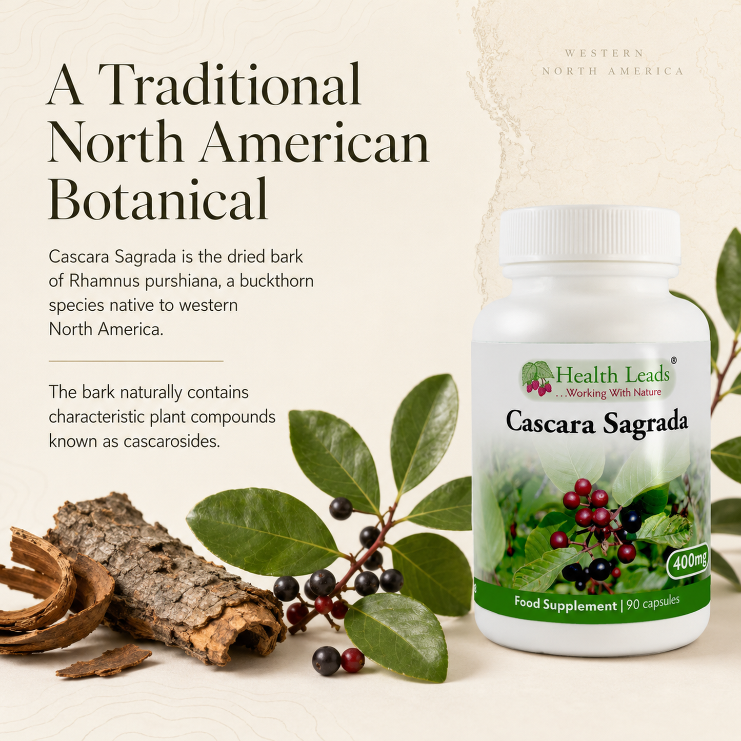 Cascara Sagrada 400mg x 90 capsules