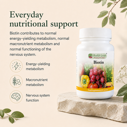 Biotin (Vitamin B7) 1000mcg x 60 capsules