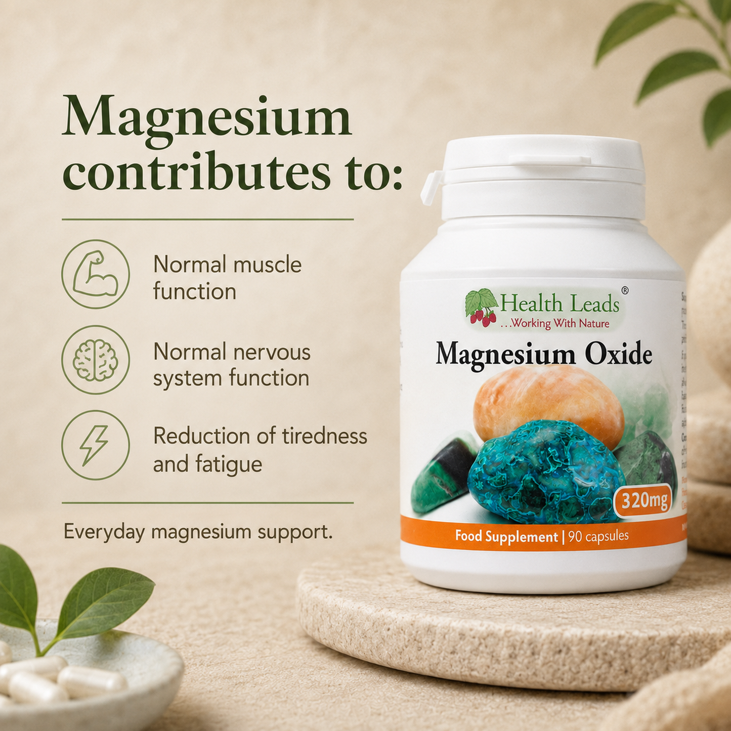 Magnesium Oxide 320mg x 90 capsules