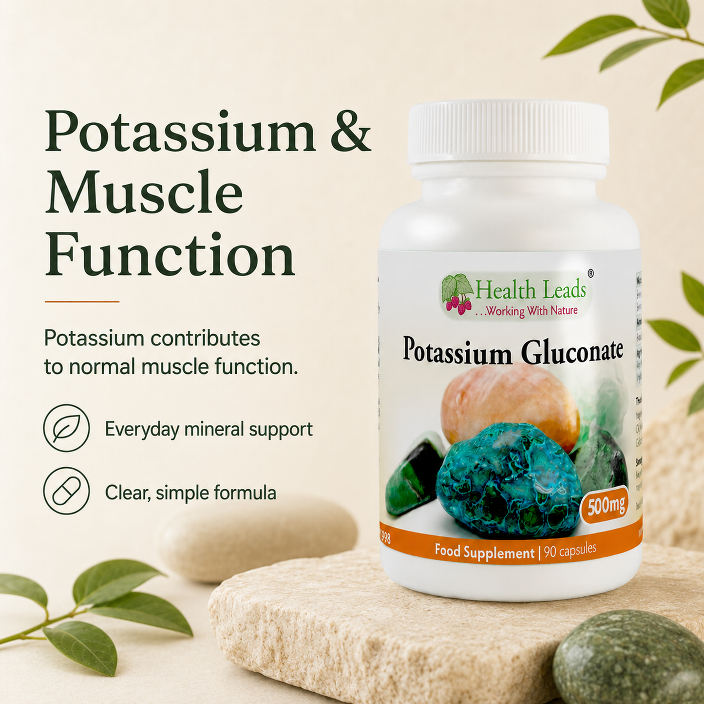 Potassium Gluconate 500mg x 90 capsules