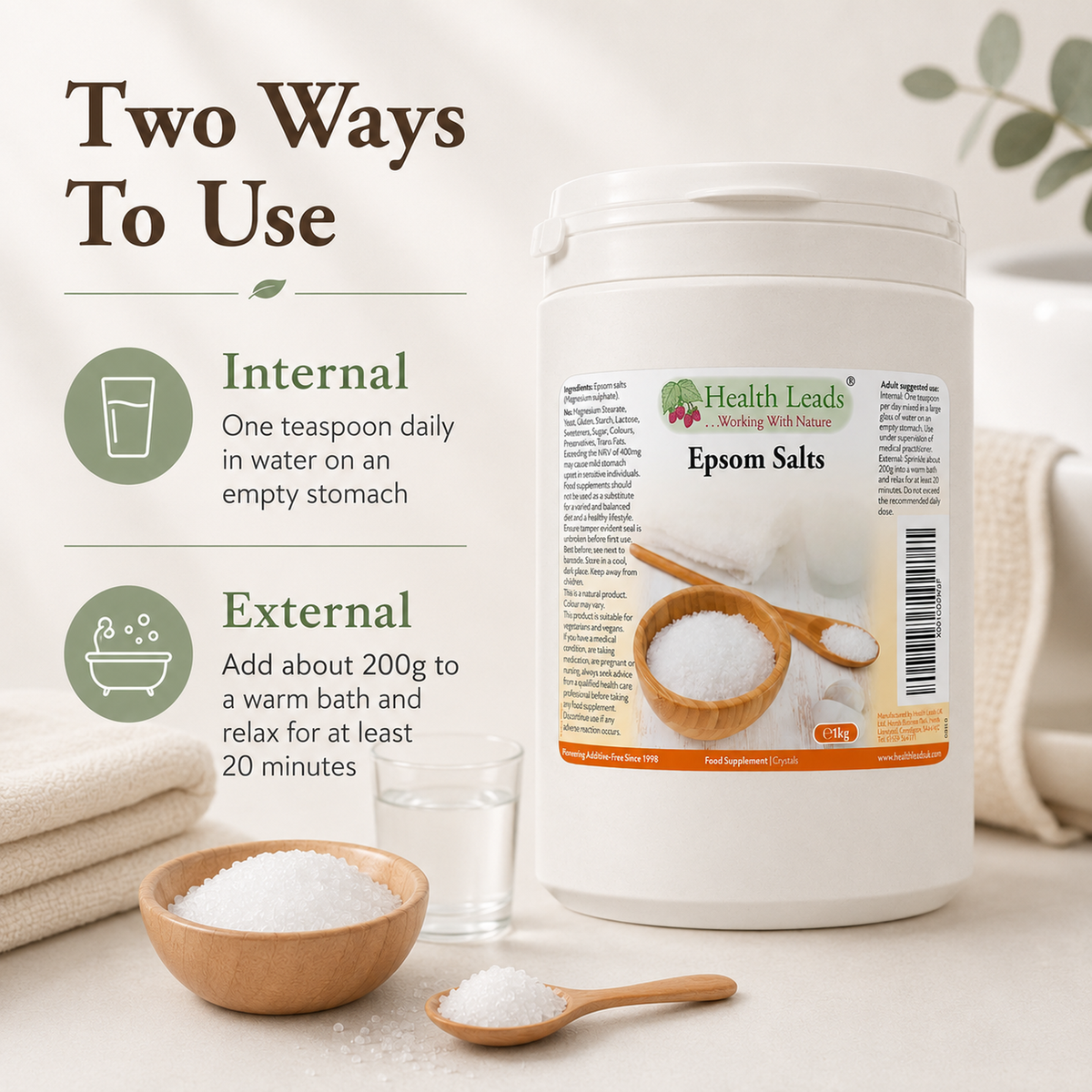 Epsom Salts (Food Grade) 1kg
