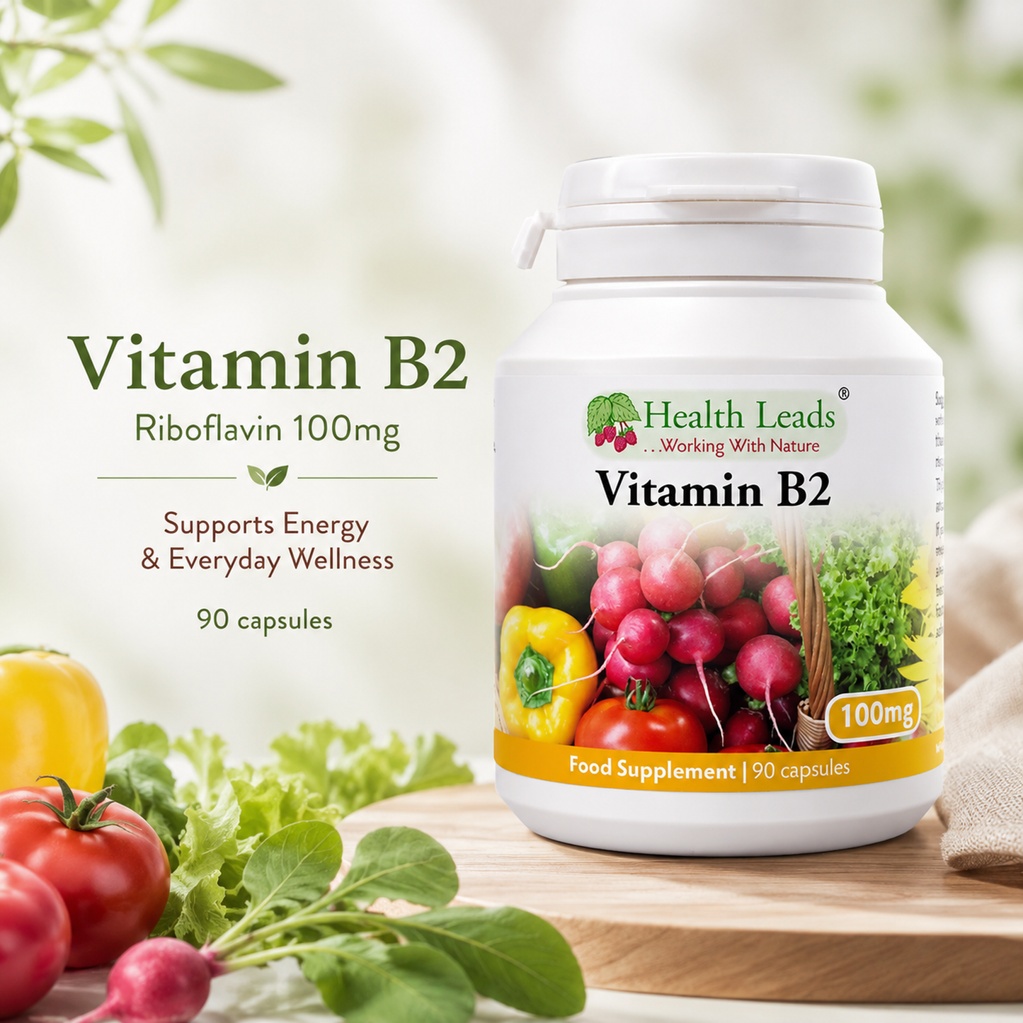 Vitamin B2 (Riboflavin) 100mg x 90 capsules