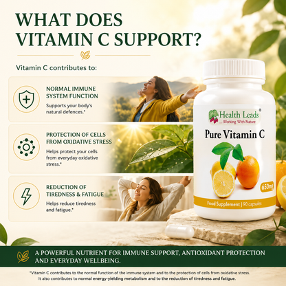Vitamin C (Ascorbic Acid) 650mg capsules