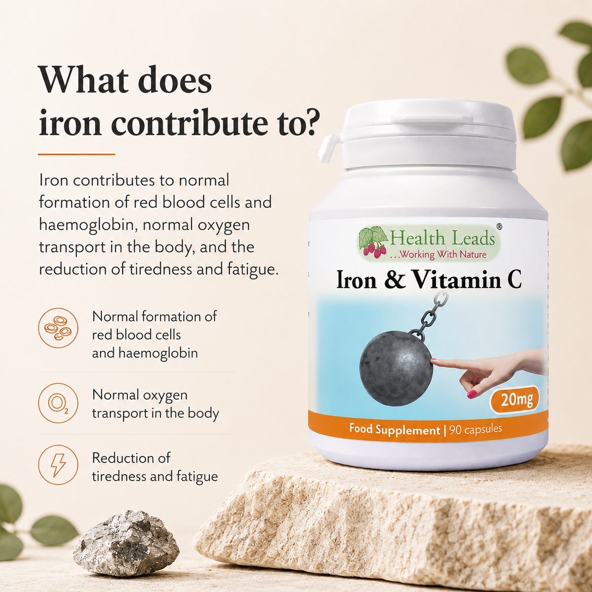 Iron & Vitamin C 20mg capsules