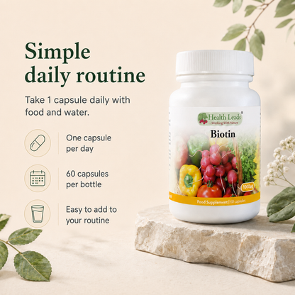 Biotin (Vitamin B7) 1000mcg x 60 capsules