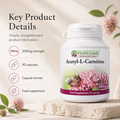 Acetyl-L-Carnitine 500mg x 90 capsules