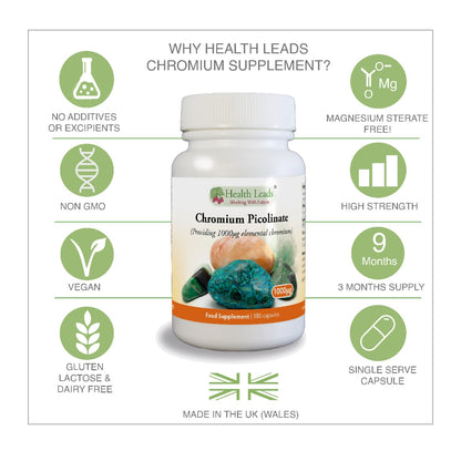 Chromium Picolinate 1000mcg x 180 capsules