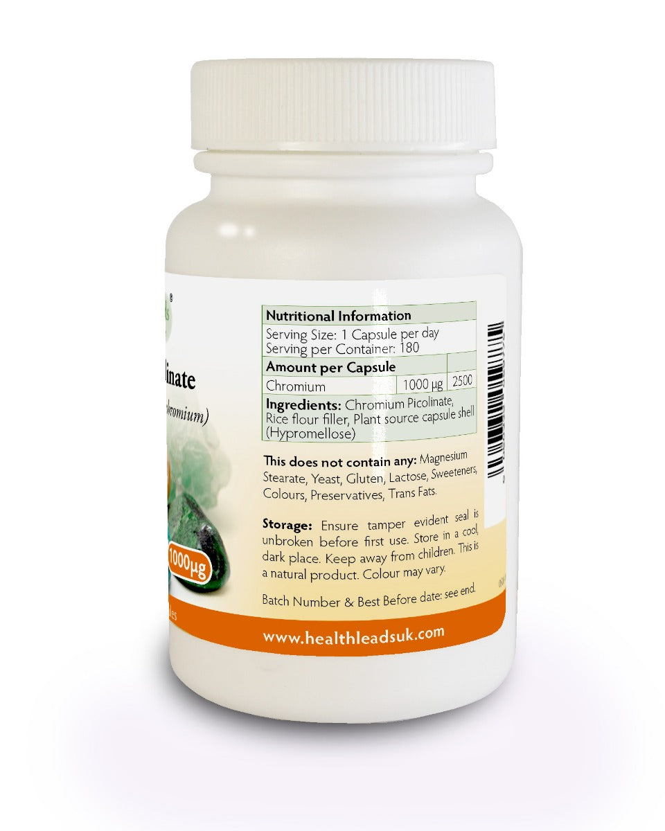 Chromium Picolinate 1000mcg x 180 capsules