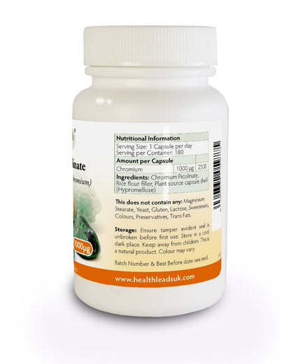 Chromium Picolinate 1000mcg x 180 capsules