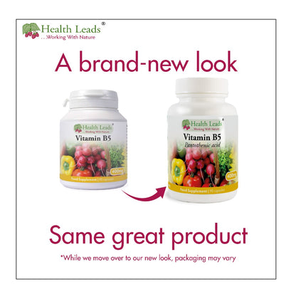 Vitamin B5 (Pantothenic Acid) 400mg x 90 capsules