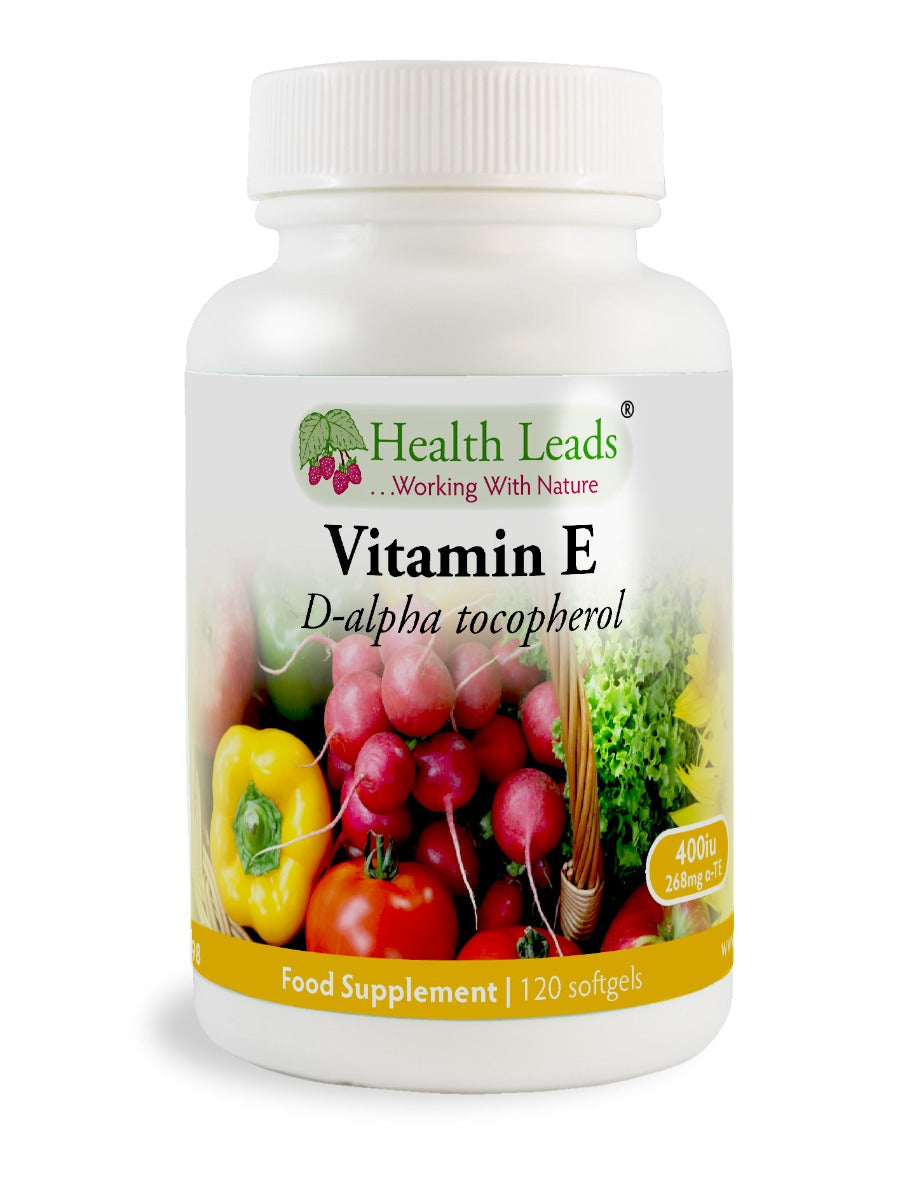 Health Leads UK Natural Vitamin E 400 IU 120 capsules