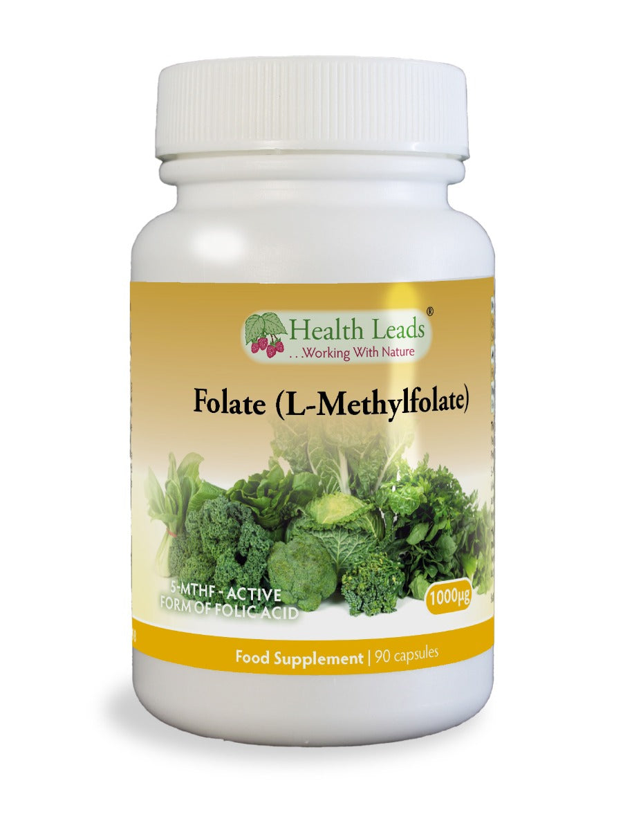 Folate (L-Methylfolate) 1000μg x 90 capsules