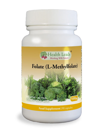 Folate (L-Methylfolate) 1000μg x 90 capsules