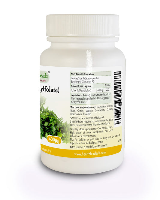 Folate (L-Methylfolate) 400μg x 90 capsules