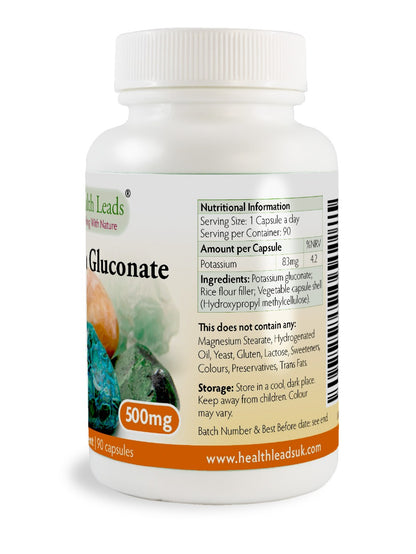 Potassium Gluconate 500mg x 90 capsules