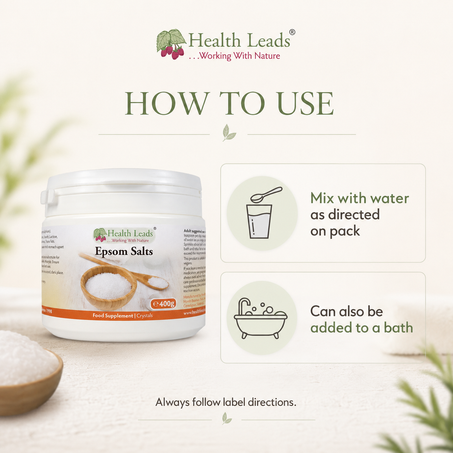 Epsom Salts (Food Grade) 400g