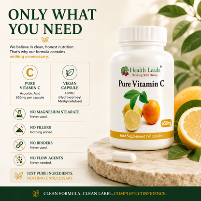 Vitamin C (Ascorbic Acid) 650mg capsules