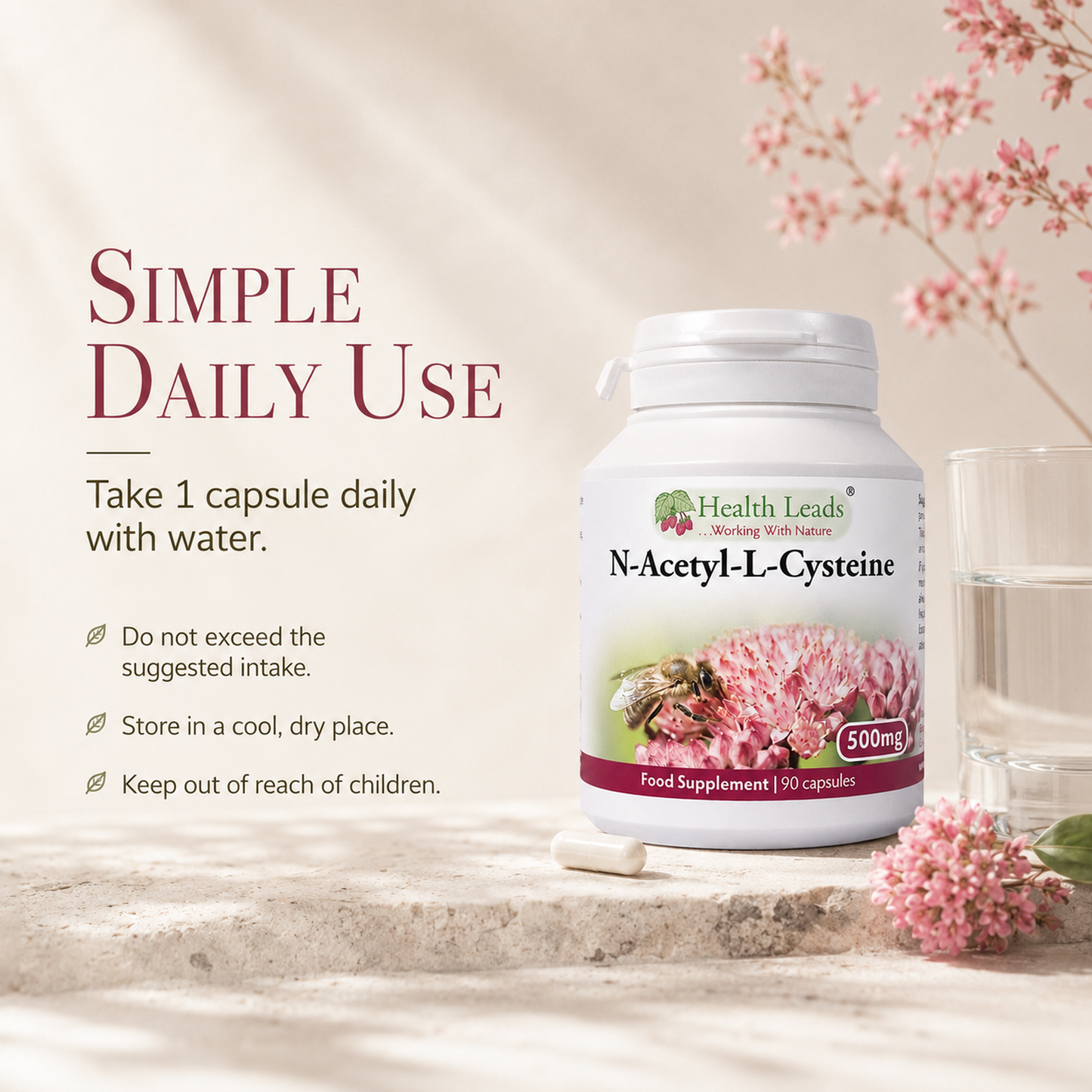 N-Acetyl-L-Cysteine 500mg x 90 capsules