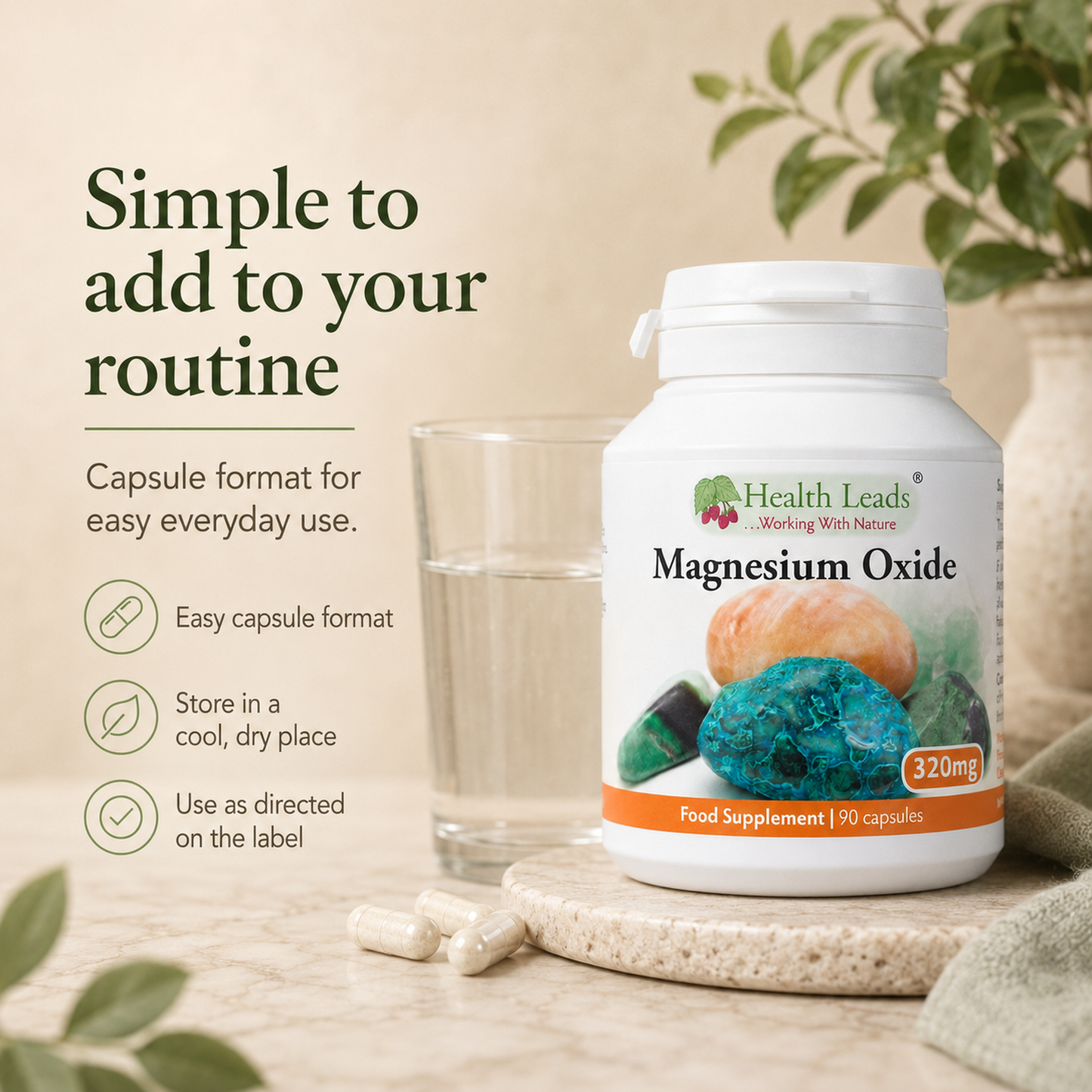 Magnesium Oxide 320mg x 90 capsules