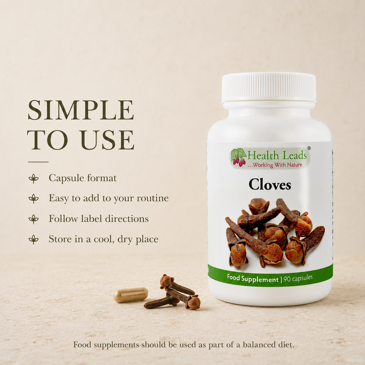 Cloves 500mg x 90 gelatin capsules