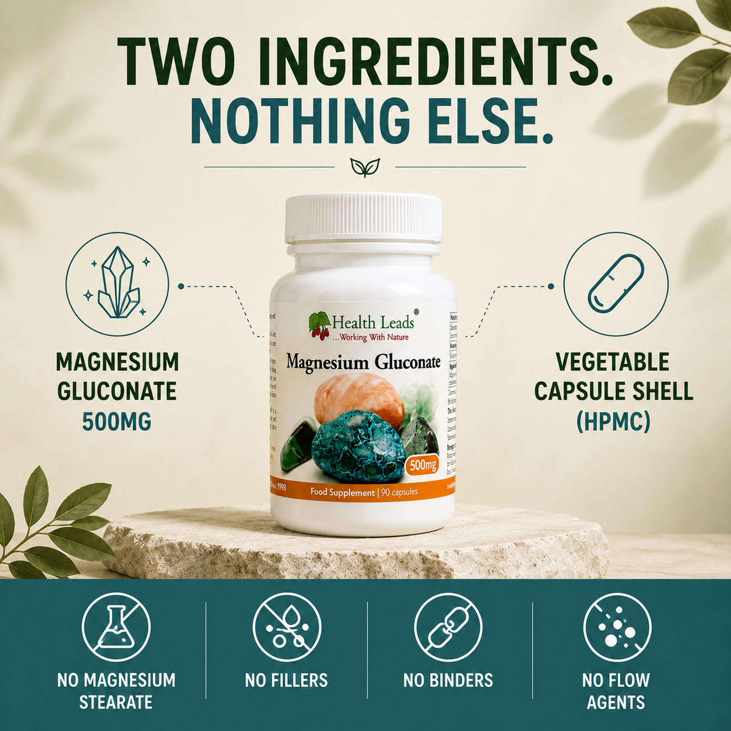 Magnesium Gluconate 500mg x 90 capsules