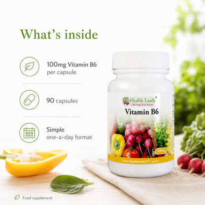 Vitamin B6 (Pyridoxine) 100mg x 90 capsules