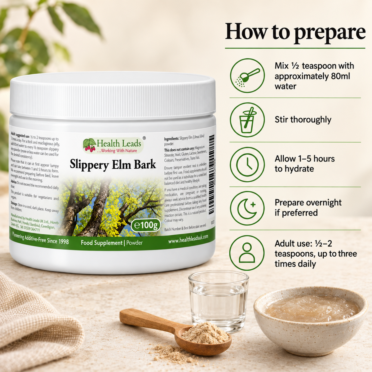 Slippery Elm Powder 100g