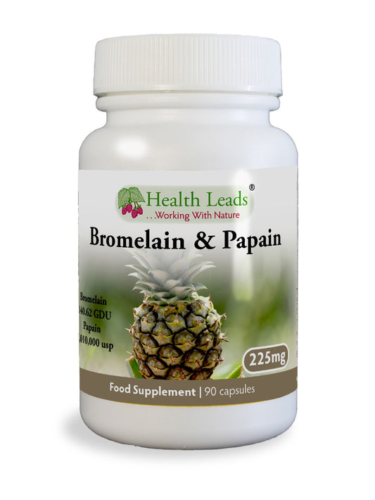 Bromelain 56mg & Papain 169mg x 90 capsules