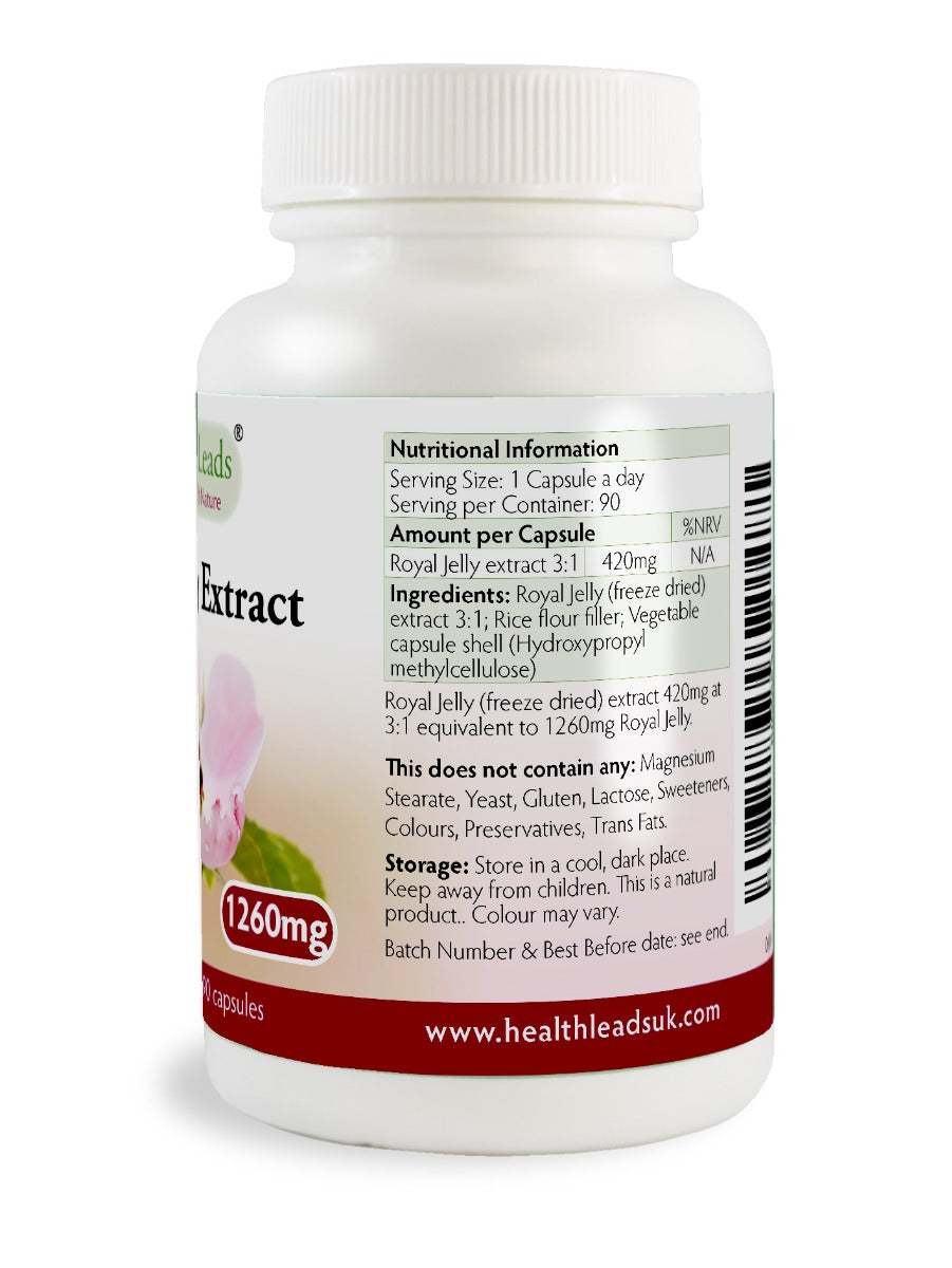 Royal Jelly Extract 3:1 1260mg x 90 capsules