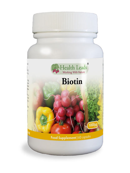 Biotin (Vitamin B7) 1000mcg x 60 capsules