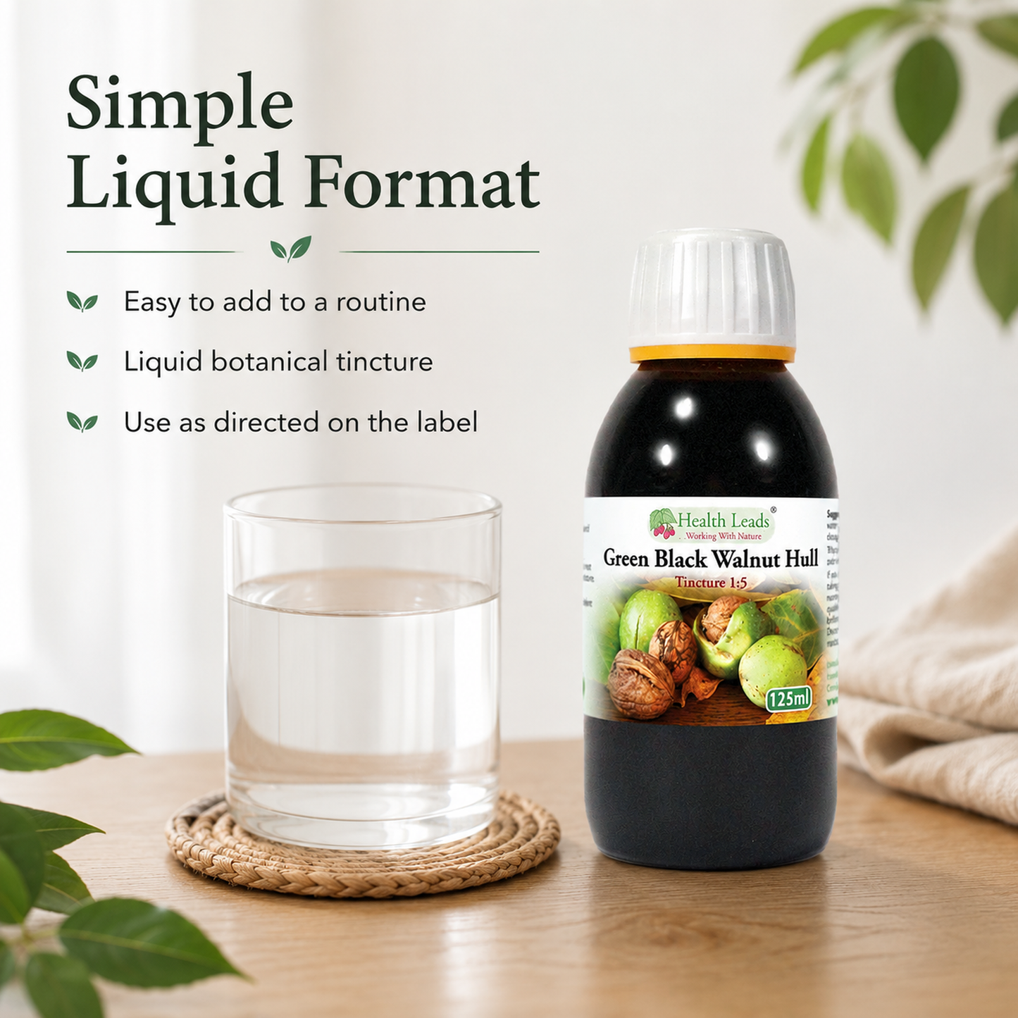 Green Black Walnut Hull 1:5 Tincture 125ml